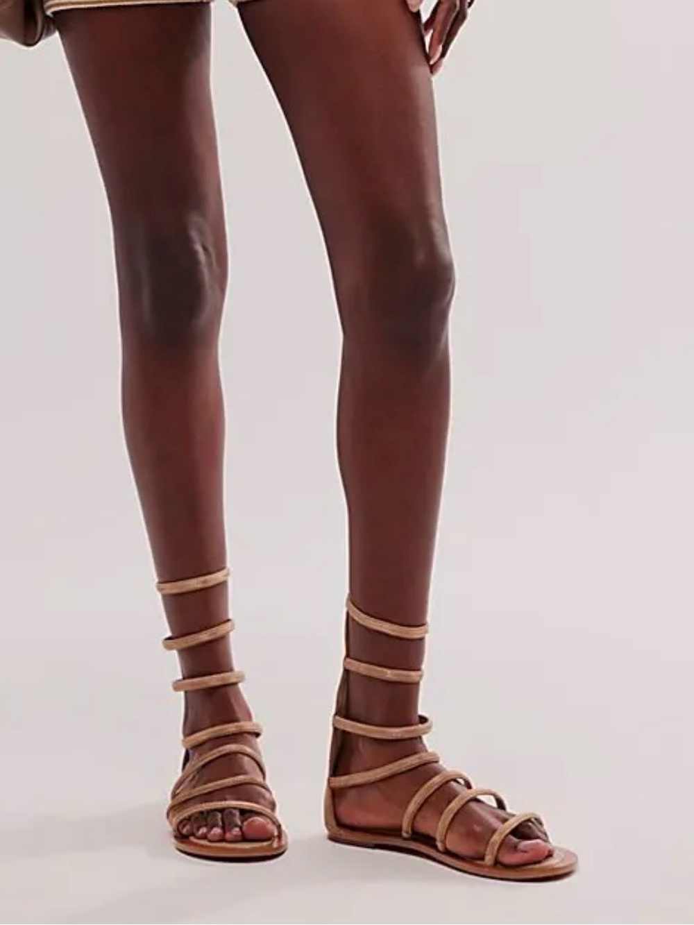 Free People Theia Gladiator Natural Strappy  Sandals